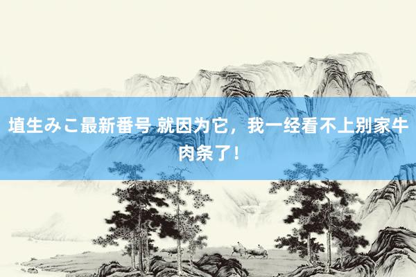 埴生みこ最新番号 就因为它，我一经看不上别家牛肉条了！